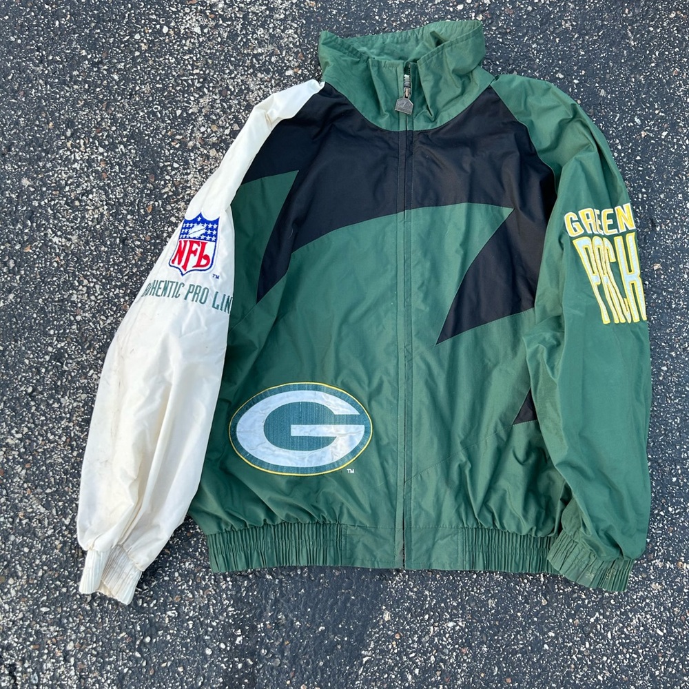 Logo Athletic “starter” windbreaker Shark tooth GreenBay Packers Size XL